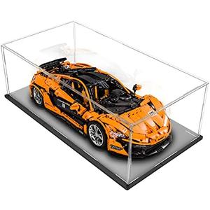 Clear Acrylic Display Case for 1:18 Scale Vehicle Model,for Lego 42138 92177 Collectibles,Assemblable Dustproof Showcase,Countertop Box for Diecast Car(13x7.1x6 inch;33x18x15 cm)
