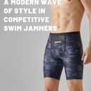 Onvous Modern Cut Swim Jammers for Men | Men's Athletic Swimwear 28-38 (Black)