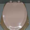 Bemis 1500EC Durable Wood Toilet Seat with Easy Clean Hinges, Made in USA, Elongated, Venetian Pink