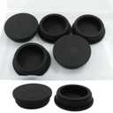 5Pcs Silicone Rubber Plug for 2 Inch Round Holes, Black Waterproof Flexible Rubber Stopper Seal Button Plugs Tube Pipe End Caps Sink Overflow Bathtub Jet Covers