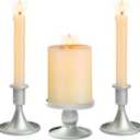 Unity Candle Holder - Unity Candle Holders for Weddings, Metal Unity Candlestick Holder Set of 3, Decorative Unity Candle Stand for Wedding Ceremony Table Centerpiece Decoration Gift (Silver)
