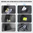 2PCS Rear Trunk Storage Bins with Lids for Tesla Model Y Juniper 5 Seater,TPE Side Cargo Organizer Boxes Rear Trunk Containers for New Tesla Model Y 2025-2026 Accessories