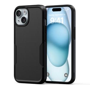NTG【2023 New Designed for iPhone 15 Case, Heavy-Duty Tough Slim Shockproof [2 Layer Structure][Military Grade Protection] Phone Case for iPhone 15 (6.1 Inch), Black