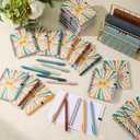 Thenshop 60 Pcs Mental Health Awareness Gifts Bulk 30 Self Care Notebook Journals 30 Positive Affirmation Pens for Women Office Staff Nurse Teacher Appreciation Student End of Year Gifts (Sunshine)