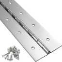 Heavy Duty Piano Hinge 48 Inch x 2 Inch Width, 0.047'' Thick Stainless Steel Continuous & Piano Hinge for Cabinet, Door, Toolbox, Wooden Box, Metal Plate, Furniture, Industrial Project
