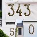 2 x 5.5 Inch Cast Iron House Numbers - Hammered Finish Mailbox Numbers - Metal Address Plaque Numerals - Weatherproof, Easy to Install, Soild Home Decor/Number 4