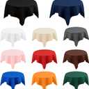 2 Pack Small Square Table Cloth 36X36 Inch Red Washable Fabric Tablecloth Polyester Solid Table Cover for Night Stand End Table Side Table Outdoor Indoor