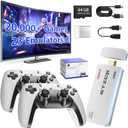 Retro Gaming Console, 2026 New Upgrade Retro Game Console Stick Built-in 20000+ Classic Games and 23 Emulators, Plug & Play 4K HDMI Output, Video Gaming Stick with Dual 2.4G Controllers (64GB)