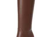 Modatope Knee High Boots for Women Square Toe Chunky Heel Long Tall Fall Boots for Women (7.5, Brown)