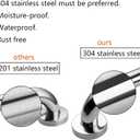 Rockgoya Shower Grab Bar, 2 Pack 24 Inch Bathroom Grab Bar, 304 Stainless Steel 1.25" Diameter Anti-Slip Handicap Grab Bar Support Shower Rail Senior Handrail Shower Safety Bar Handle