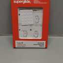 Superglide Glass Mouse Skates - Consistent Controllable Glide, Polished Round Edge, Super Balanced Gaming Mouse Feet with Durable Sole for Universal 6mm + 9mm 12pcs (Type-C, White)