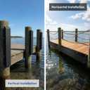 ORLANG 36"/48"/59"/72" Dock Bumpers,Dock Fenders with Stainless Steel Screws,Boat Dock Bumpers,Dock Post Bumper for Docking Edges, Piling, Vertical Poles, Horizontal Decks or Piers(Multiple Colors)
