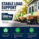 Deckit 12-Pack Adjustable Deck Support Pedestals, 1.18"2.36" (3060 mm), for 24 & 26 Joist Framing, Ground Support & Leveling for Patio, Shed Base & Floating Deck Includes Screws