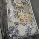 8x10 Washable Area Rug Medallion Distressed Design Boho Medallion Non-Shedding Easy Care Ideal for High Traffic Areas in Living Room Bedroom Kitchen Office Coffee Table Large Carpet (Blue and White)