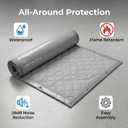 Outdoor Sound Barrier Fence 40" X 78", Soundproof Blanket,Sound Blanket,Acoustic Blanket,Noise Barriers for Air Conditioner,Construction Sites, Stadiums and Factories,Gray, 100*200cm