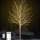 6FT Lighted Birch Tree, Birch Tree with 880 LED Lights, 8 Twinkling Modes and Timer, Dimmable, Twinkle Christmas Tree for Indoor Outdoor Home Party Garden Wedding Decorations