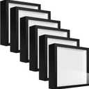 5x5 Small Shadow Box Frame Display Case , Display Case Box for Memorabilia, Medal, Wedding Memories, Crafts, Tickets and Photos, Picture Frame for Wall and Tabletop (6packs-Black, 5x5)