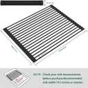 HANZENMA Roll Up Dish Drying Rack Over The Sink Kitchen Roll Up Sink Drying Rack Multipurpose Foldable Sink Drying Mat, Heat-Resistant, Anti-Slip & Anti-Rust Dish Rack for Kitchen, 20.5" x 13", Black, Rectangle: 20.5" x 13"