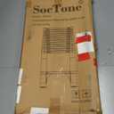 Soctone Telescoping Ladder, 12.5 FT Aluminum Button Retraction Extension Ladder with 2 Triangle Stabilizers, Multi-Purpose Ladder with Slow Down Design, 330lbs Max Capacity for House Daily Life