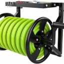 Wall Mounted Garden Hose Reel for Outside, Holds 130-feet of 5/8-Inch Hose