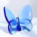 DUQGUHO Butterfly Gifts Decor Blue Butterflies Crystal Glass Figurines Flying Crystal Animal Collectible Desk Home Bedroom Office Decoration
