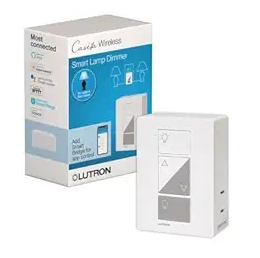 Lutron Caseta Plug-In Smart Lamp Dimmer Switch (Lutron Hub Required), Smart Light Switch Dimmer for Floor & Table Lamps, LED Lights, White (PD-3PCL-WH)