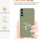 Sage Green Mushroom Case for Samsung Galaxy S25+,Minimalist Aesthetic Plant Pattern, Trendy Soft Bumper TPU Case for Galaxy S25 Plus