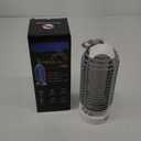 Bug Zapper Outdoor Indoor, 3000V Electric Mosquito Zapper with 4000mAh Rechargeable Battery, Waterproof Mosquito Killer, 3-in-1 Marqueen Light, Camping Lantern & Fly Zappers for Home, Patio, Garden (Gray)