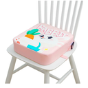 Toddler Booster Seat for Dining Table, Portable Kids Booster Seat with Safety Buckles Portable Increasing Booster Cushion with Non-Slip Bottom (Pink Rabbit)