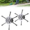 2PCS Steel Wire Trimmer Head – 6 Inch Heavy Duty Weed Eater Replacement, Universal Brush Cutter Head, No More Bump Feed & String Break – Perfect for Concrete Edge, Moss & Thick Weeds