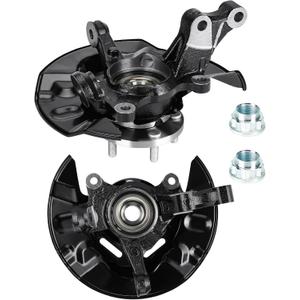 Front Left and Right Steering Knuckles & Wheel Bearing Hub Assembly Compatible with Toyota Corolla 2003 2004 2005 2006 2007 2008 L4 1.8L,FWD, Replace for 698389 698388, Driver side and passenger side