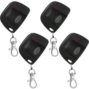 Kingdder 4 Pcs Garage Door Remote Compatible with Linear Multi code 300mhz 10 Dip Switch 3089 3060 3070 Gate Opener Remote Multi code Gate Opener with Keychain (Black)