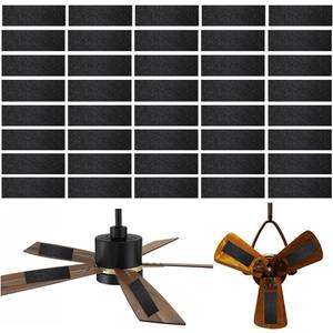 40 Pack Ceiling Fan Filters for Blades - Ceiling Fan Air Purifier Pads Accessories Dust Catcher - Activated Coconut Carbon Fan Filter