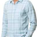 fohemr Mens Button Down Shirts Plaid Long Sleeve Dress Shirt Wrinkle Free Business Casual Gingham Shirt Tops (XXL)