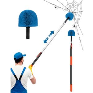 Cobweb Duster with Extension Pole, Dense Soft Bristles & Efficient Dust Removal, High Reach Cleaning 5-20FT Adjustable to 26FT, Indoor Outdoor for Ceilings/Corners/Fans