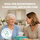 Adult Wipes for Elderly, Extra Large 8” x 12” – Thicker, Premium & Extra Moist No Rinse Whole Body Bathing & Incontinence Wipes – For Men and Women, Bed Bathing & Daily Hygiene – 600 Count
