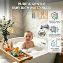 Bath Filter for Tub Faucet,Kinder Bathtub Water Filter for Kids & Babies,3000 Gallons Filtration,Hard Water Softener,Removes Chlorine & Fluoride for Healthy Skin, Hair & Nails,Chrome