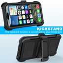 SOGCASE Belt Clip Holster Compatible with iPhone 14 Plus Defender Case with 360° Rotating Stand - Heavy Duty Protection Anti-Drop Shockproof, Black