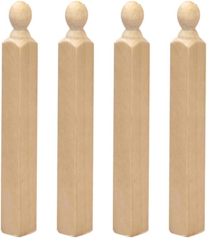 UPKOCH Miniature Dollhouse Accessories 1 12 Scale Mini Simulated Wooden Railing Shaft Staircase Spindles Furniture Posts for Dollhouse Decoration