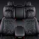 Carlimeki Leather Seat Covers Custom Fit for Tacoma Gen 3rd (2016-2023) Double & Crew Cab, for SR, SR5, Limited, TRD Pro, TRD Sport, TRD Off-Road, Trail Special Edition - Fully Covered