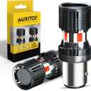 AUXITO CANBUS 1157 LED Bulbs Red with Built-in Resistor 2057 2357 7528 BAY15D Anti Hyper Flash Error Free Brake Lights, Tail Lights, Stop Lights, Turn Signal Lights, Pack of 2