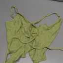 BEAUDRM Women's Going Out Tops Y2K Tie Front Asymmetrical Ruffle Hem Crop Tops Boho Cowgirl Outfits Green Small 