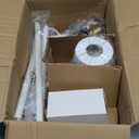 Floor Lamp, Industrial Floor Lamps for Living Rooms Rustic Farmhouse Reading Standing Floor Lamp Adjustable Metal Heads Indoor Task Lighting for Living Room Bedroom Office Home Dcor (White)