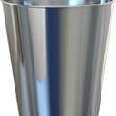 nu steel Decorative Stainless Steel Small Trash Can Wastebasket, Garbage Container Bin for Bathrooms, Powder Rooms, Kitchens, Home Offices Gloss Offices-Shiny-11 qt, Under 5 Gallons, Shiny Mirror