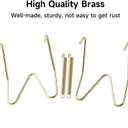 12 Piece Plate Hangers, 4/6/8 Inch Invisible Brass Wall Plate Hangers, Comes with 16 Piece Wall Hooks for Decorative Plates