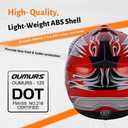 OUMURS Full Face Dirt Bike Helmet DOT Approved, Adult ATV Motocross Helmet L