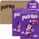 Pull-Ups Girls' Potty Training Pants, Size 5T-6T Training Underwear (46+ lbs), 80 Count