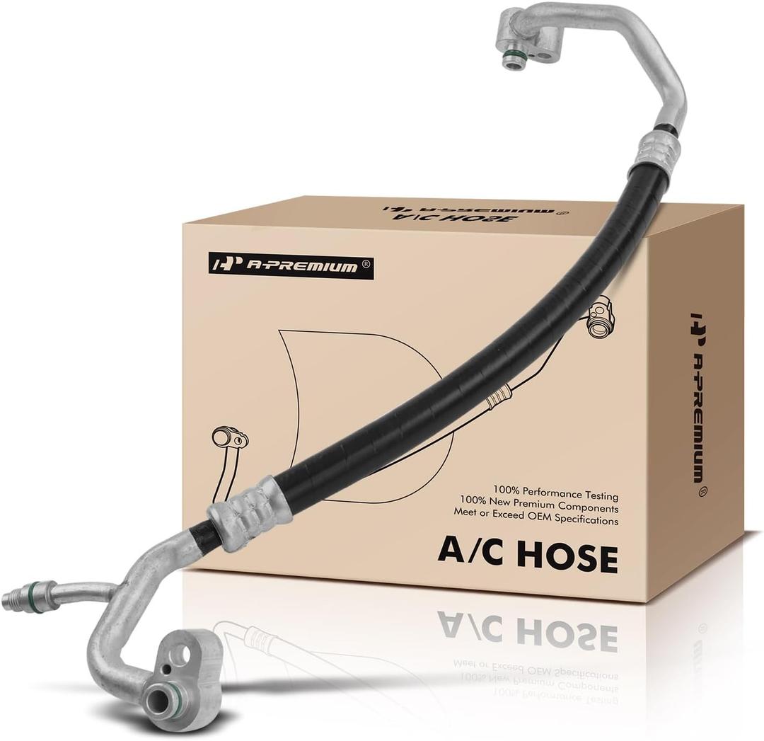 A-Premium A/C Discharge Line Hose Assembly Compatible with Volkswagen Jetta 2006-2008, Golf 2013, Eos 2007-2009, GTI 2006-2009, Golf R, Jetta City & Audi A3, A3 Quattro, Compressor to Condenser