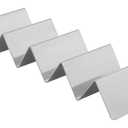 American Metalcraft MTSH5 Stainless Steel Mini Taco Holder, 4-5 Compartments, 6.95" x 2", Silver
