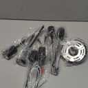 Modern Sputnik Chandelier Ceiling Light Fixtures, 6-Lights 22 Mid Century Industrial Metal Semi Flush Mount for Dining Room, Bedroom, Living Room-Black